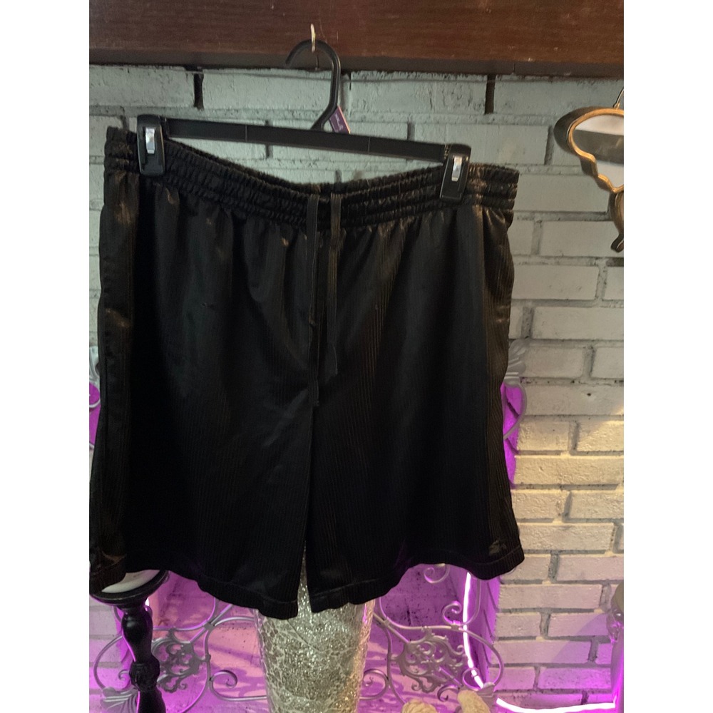 Starter Mens Athletic Shorts Black Pinstripe Basketball Gym Shorts Large 36-38